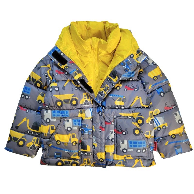 Onekid Car Seat Coat | The Road Coat Vegan – Construction Print 12 Month
