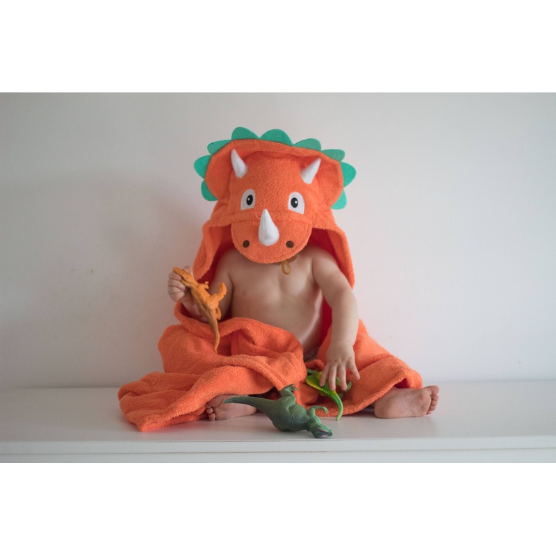 Triceratops Hooded Towel