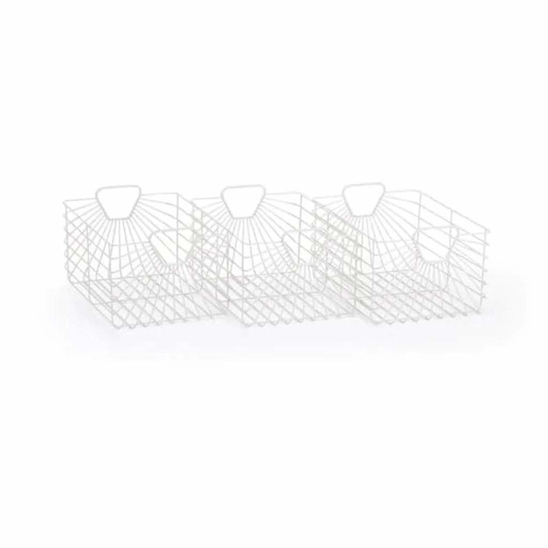 DaDaDa Central Park 3-Piece Storage Baskets White