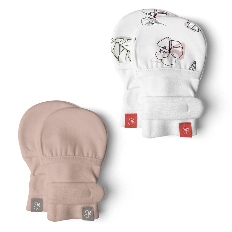 GoumiMitts, 2-Pack Abstract Floral/Rose 0-3 Months