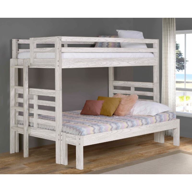 Innovations Twin/Full Ladder Bunk**400lbs Rating on Each Bed Gray Straight Ladder Bunk Bed