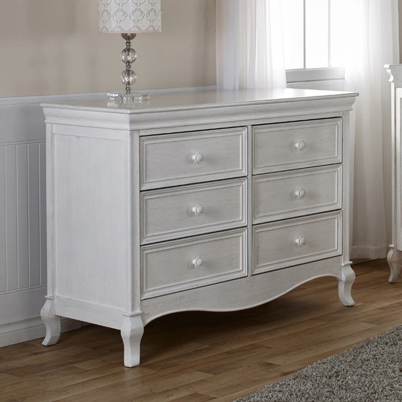 Pali Diamante Collection Double Dresser in Vintage White