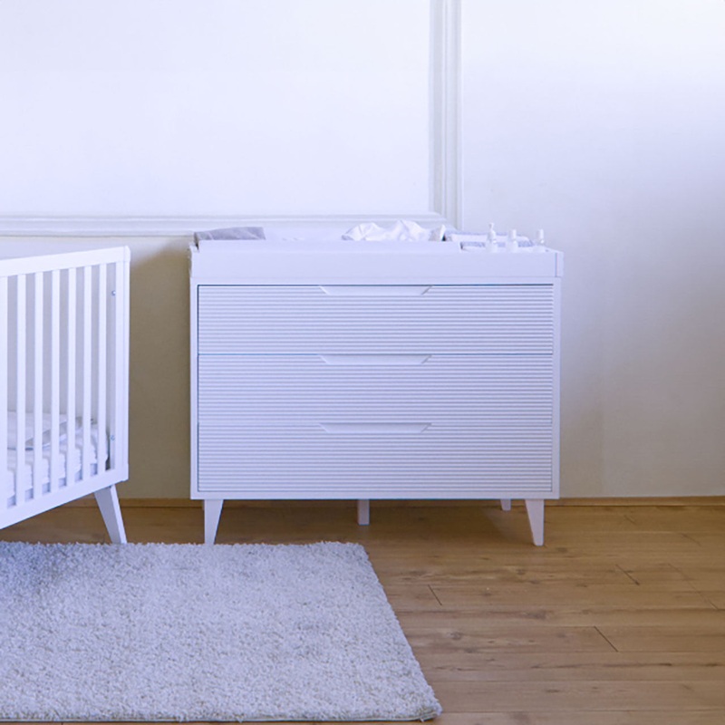 Pali Caravaggio Deluxe 3 Drawer Dresser White