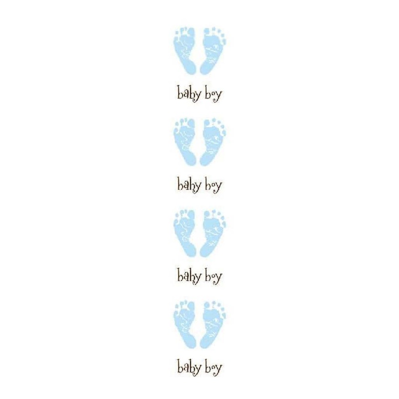 Mrs Grossmans Strip of Blue Footprints Stickers