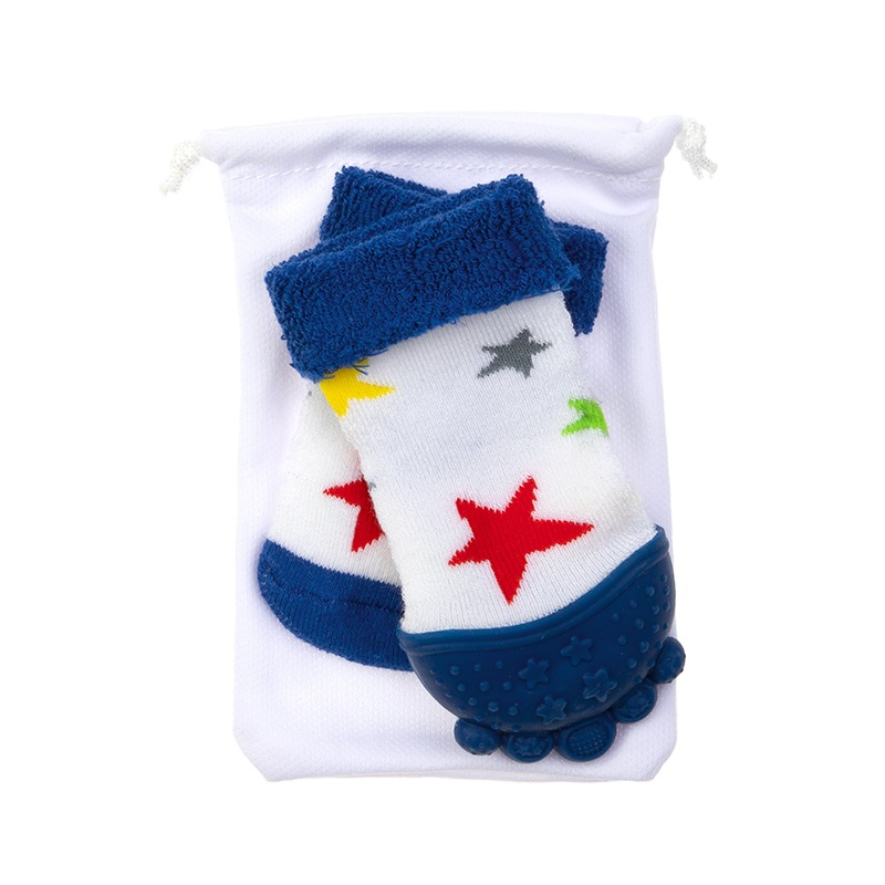 Soft Teether Sock Set with Travel Bag Stars
