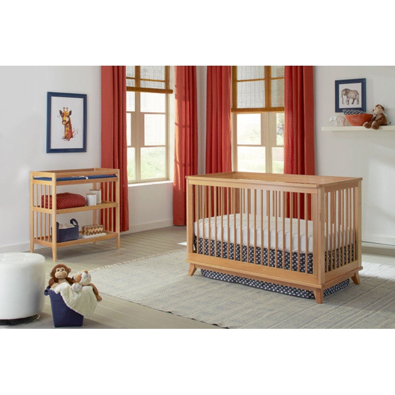 Westwood Echo Collection 2 Piece Nursery Set in Natural- Crib and Changing Table