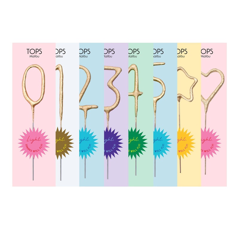 Mini 4″ Gold Number Sparklers – Singles – SEE OPTIONS: Mini Gold Number – Star