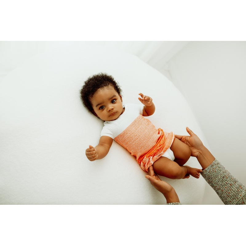 Swaddelini Orange Arms Out Short Sleeve Sleep Sack Arms Out Short Sleeve Small (12lbs – 18lbs)