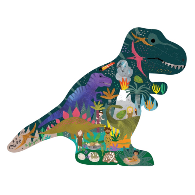 Dino 40pc “Dinosaur” Shaped Jigsaw with Shaped Box