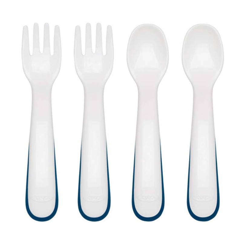 OXO Tot Fork and Spoon Training Set – Navy