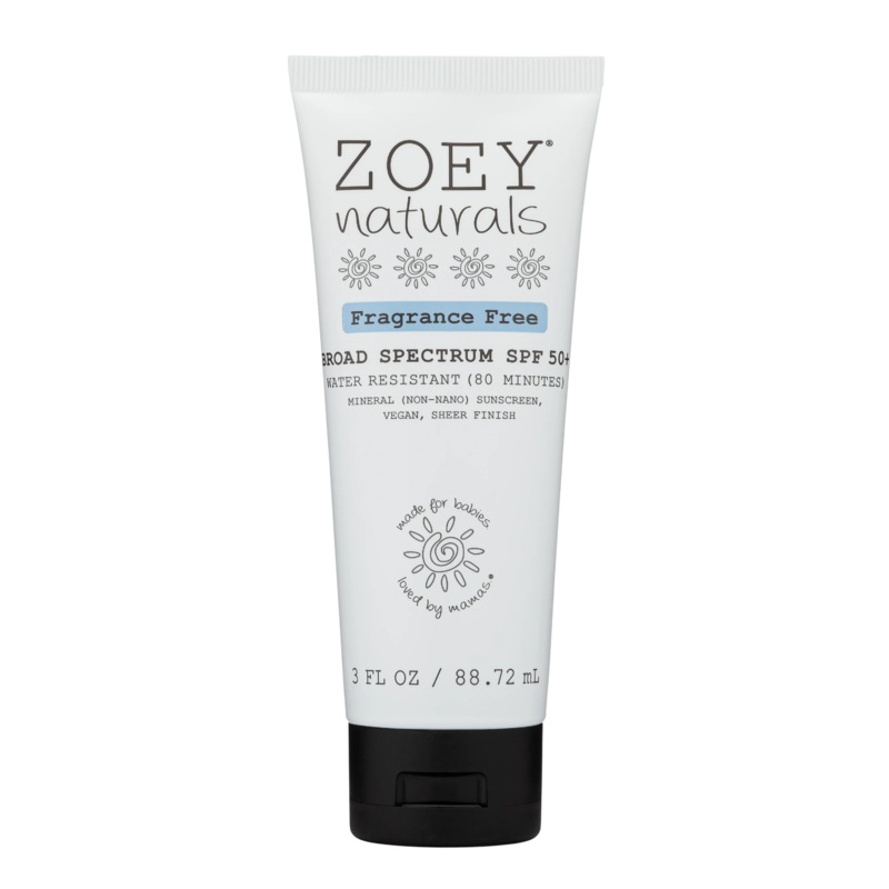 Zoey Naturals SPF 50+ Sheer Finish Mineral Sunscreen 3oz