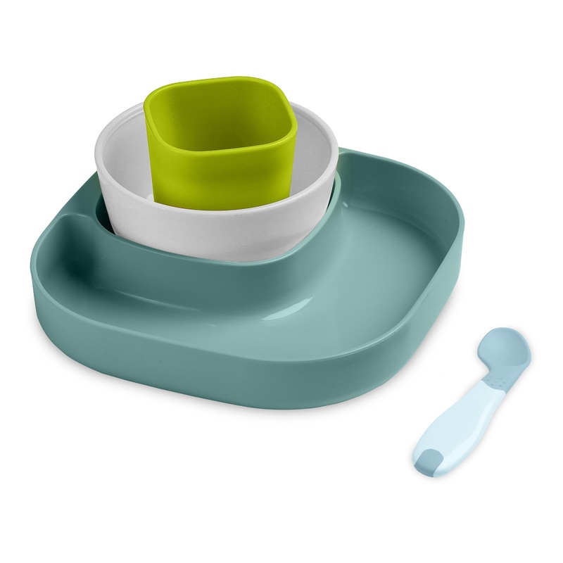 4 – Piece Baby Tableware Set(Blue & Green)