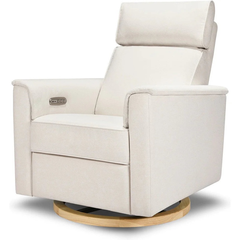 Monogram by Namesake Willa Power Recliner w/ Adjustable Headrest & USB Port Chambray Eco-Twill