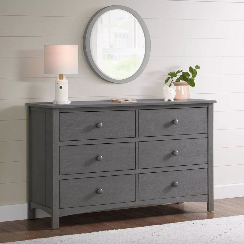 Oxford Universal 6 Drawer Dresser Graphite Gray