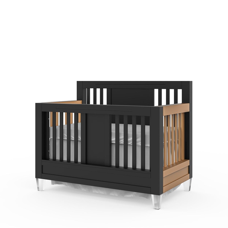 Romina Millenario Convertible Crib (Standard) Solid White Navy