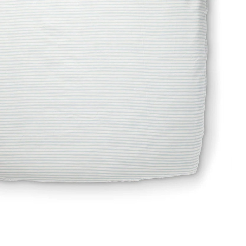 Stripes Away Crib Sheet Sea