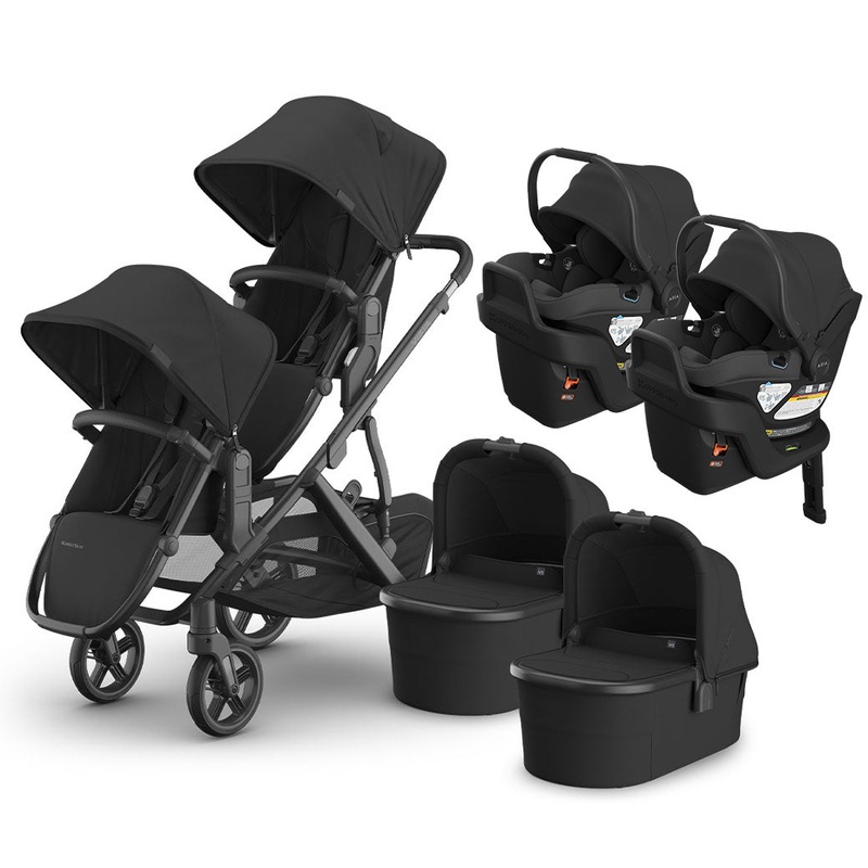 Vista V3 Twin Stroller + Aria V2 Travel System Jake With Bassinets Jake