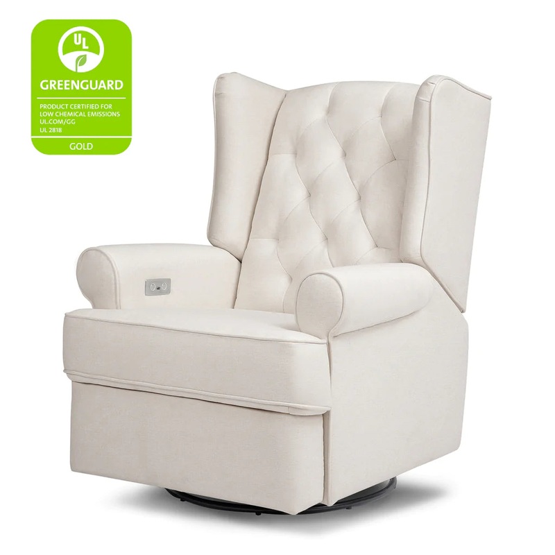 Namesake Harbour Electric Swivel Glider Recliner Eco-Weave Cream