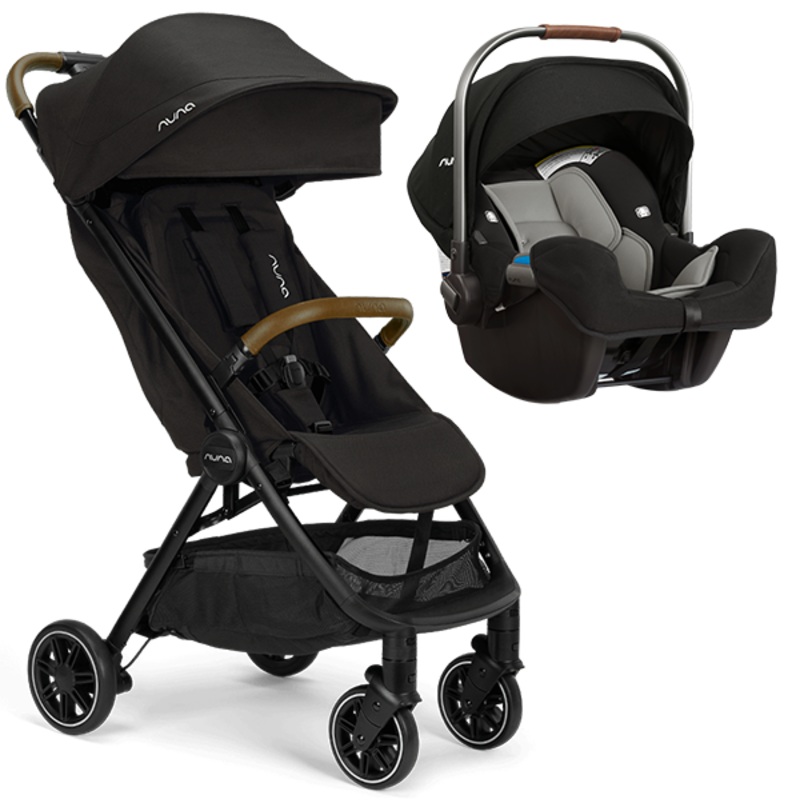 Nuna TRVL + PIPA Aire Travel System Caviar/Caviar