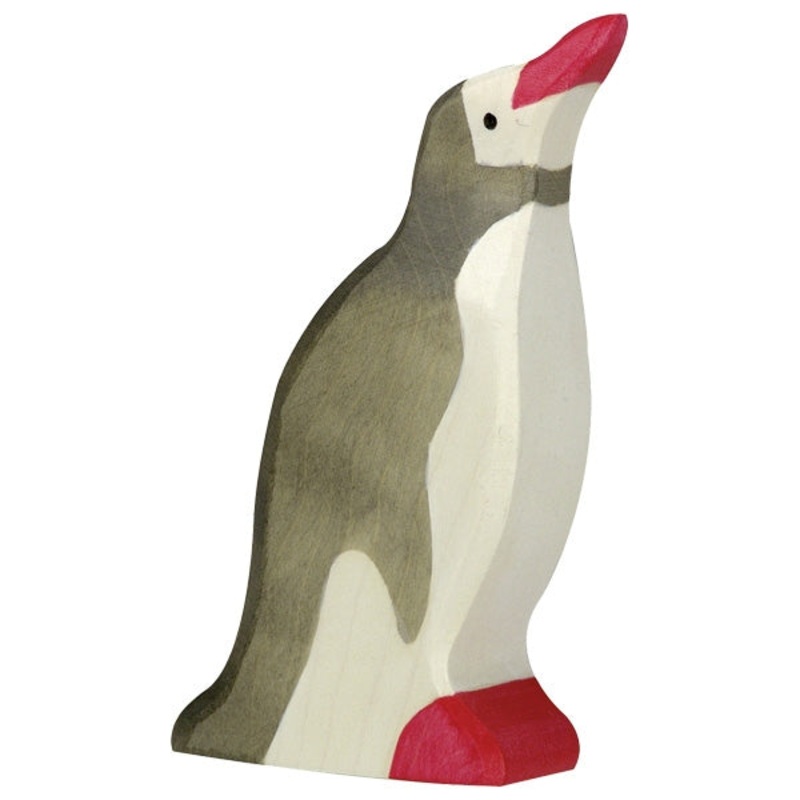 Wooden Arctic Animals Small Penguin Head Raised