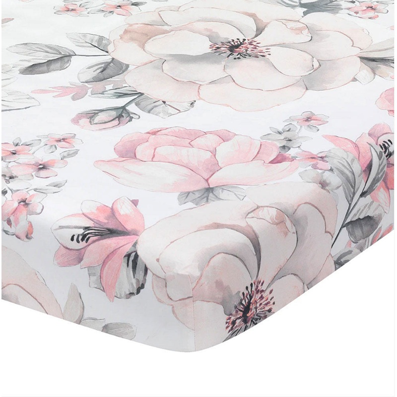 Lambs & Ivy Botanical Baby – Signature Sheet – White Floral