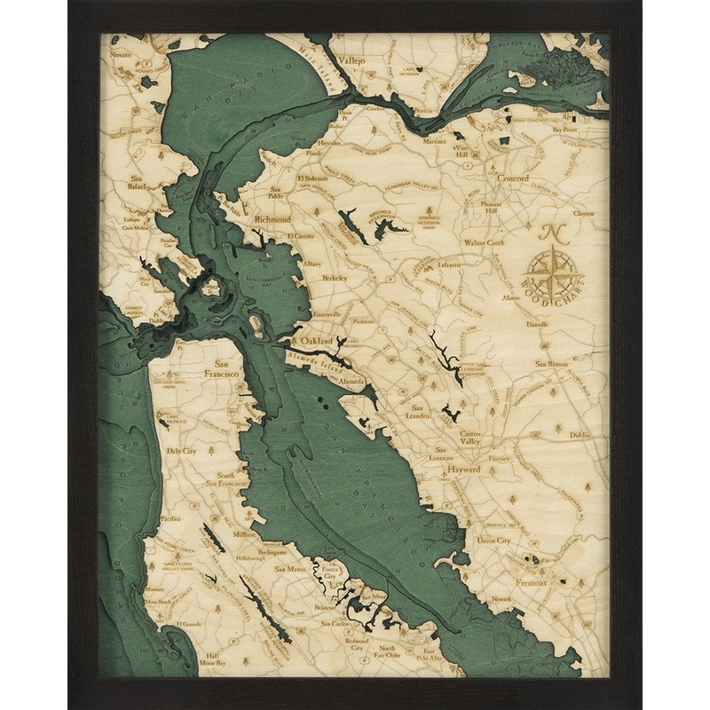 San Francisco Woodchart 16 x 20
