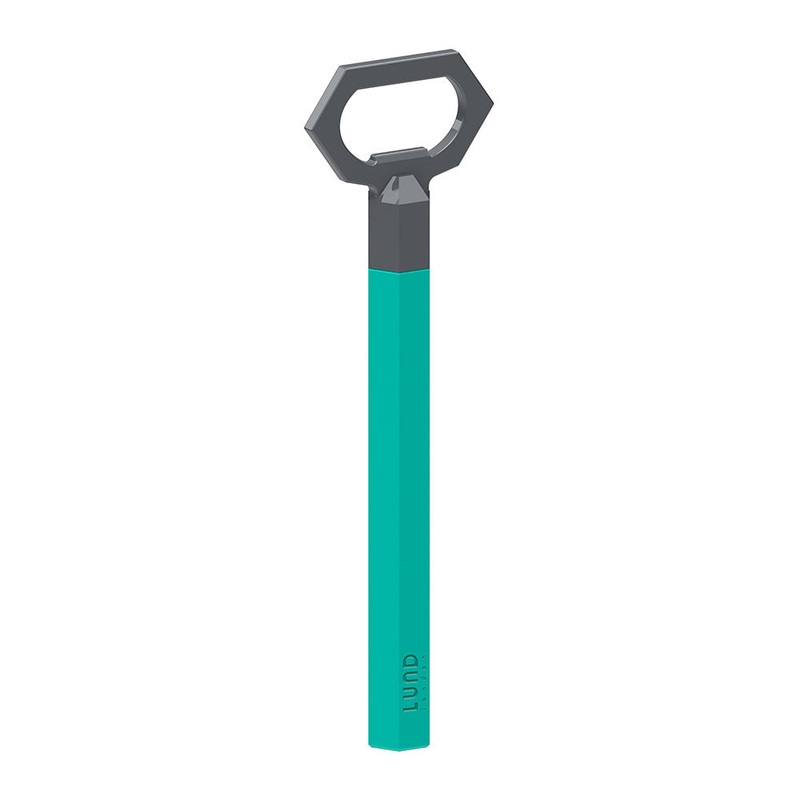 Skittle Bottle Opener – Turquoise & Dark Gray