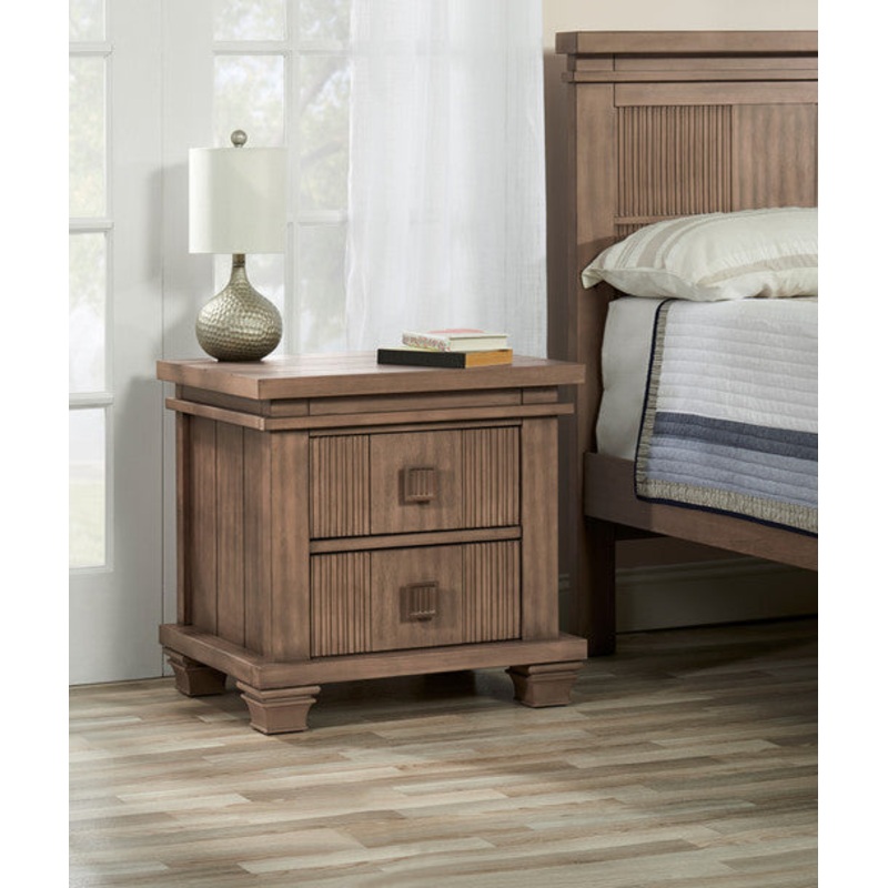 Soho Baby Mayfield 2-Drawer Nightstand in Amber Brown