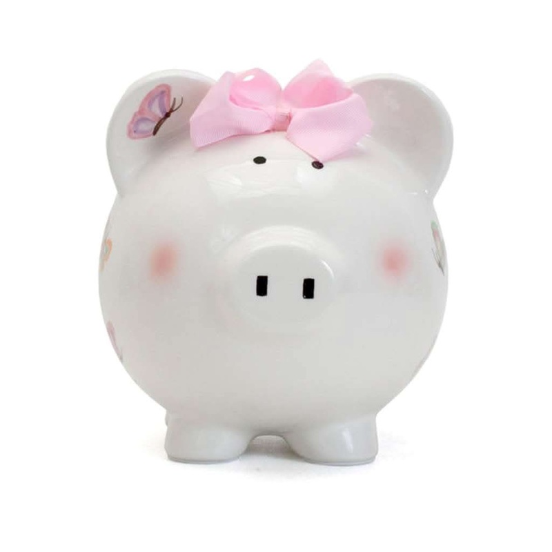 Child to Cherish Petite Papillon Piggy Bank