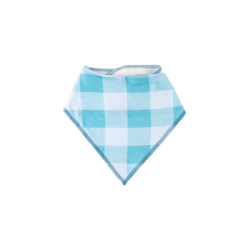 Dream Bandana Bib – Aqua Gingham