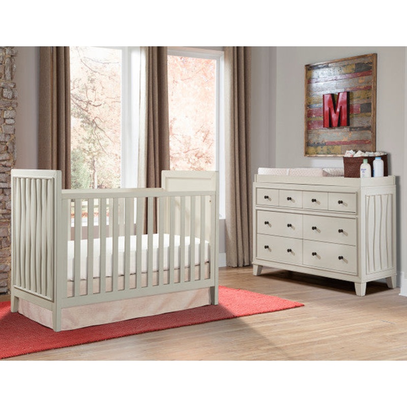 Stella Baby and Child Skyla Collection 2 Piece Set Crib, Double Dresser in Belgium Cream