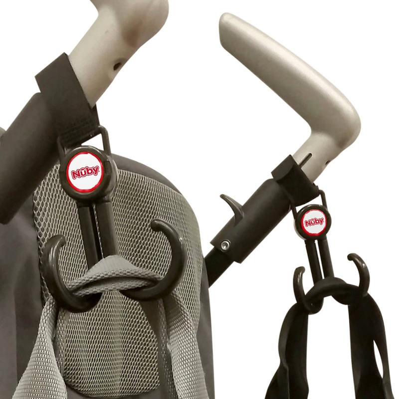 360-Swivel Stroller Hook (2 Pack) | Black