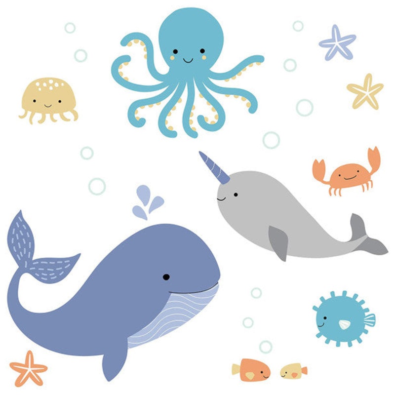 Bedtime Originals Whales Tale Wall Decals