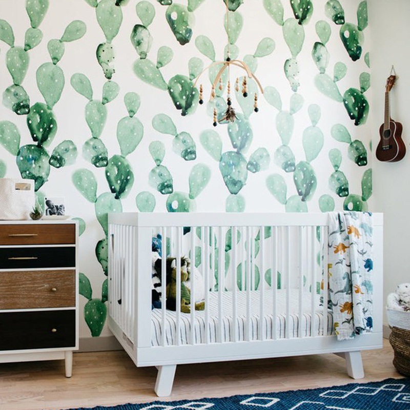 Cactus Mural Traditional Wallpaper