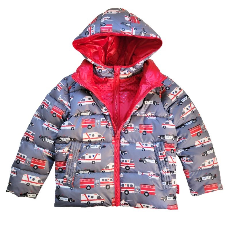Onekid Car Seat Coat | The Road Coat Down – Rescue Print 12 Month