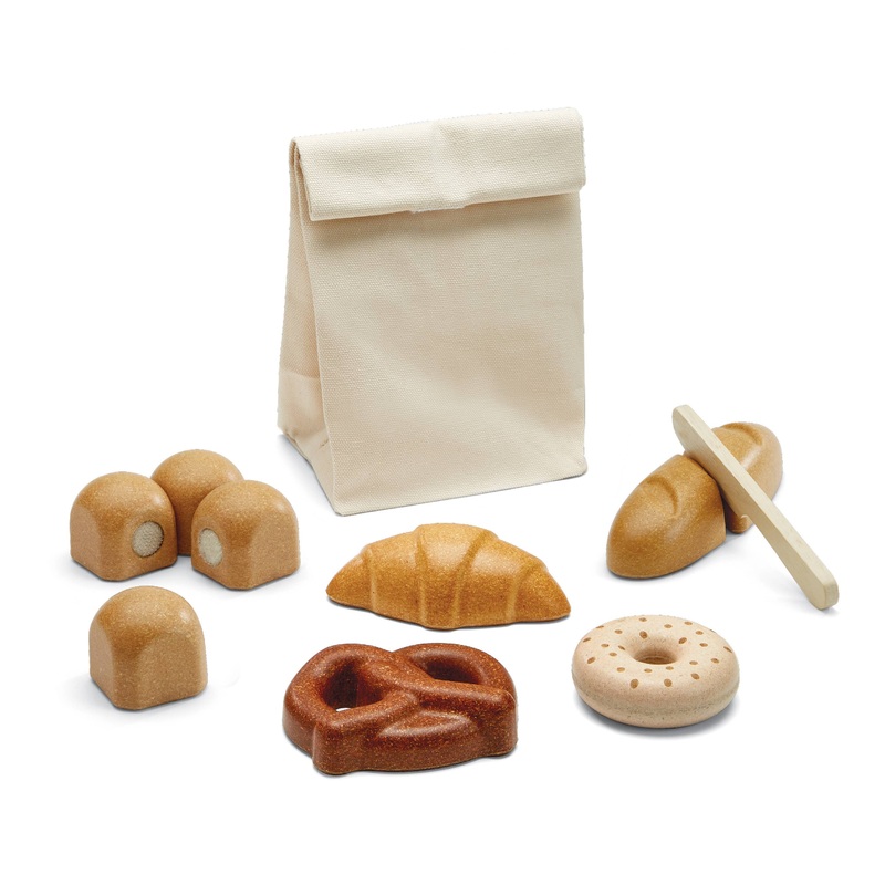 Wooden Pretend-Play Bread Set for Kids