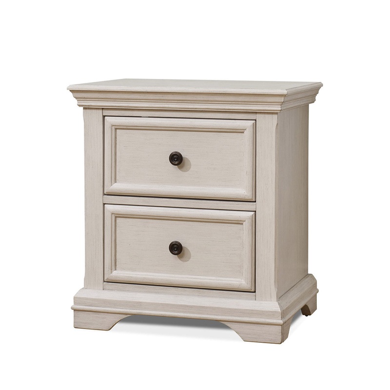 Fawn Baby Glacier Nightstand in Brushed Ivory
