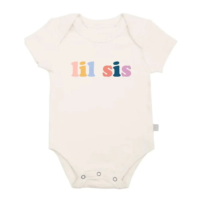 Finn & Emma Short Sleeve Graphic Bodysuit, Lil Sis 0-3 Months