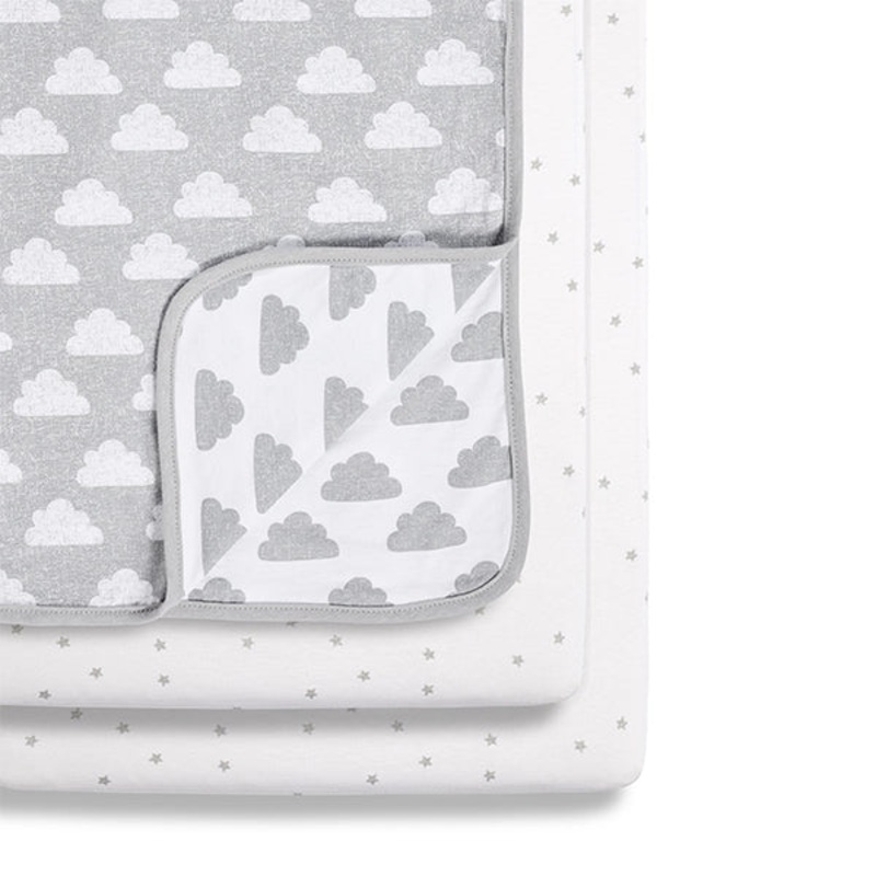 Snuz SnuzPod4 3 Piece Bedding Set Grey Star