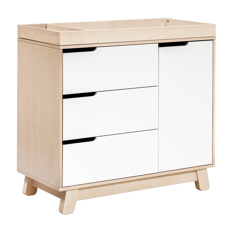 Babyletto Hudson 3-Drawer Changer Dresser Black/Natural Walnut