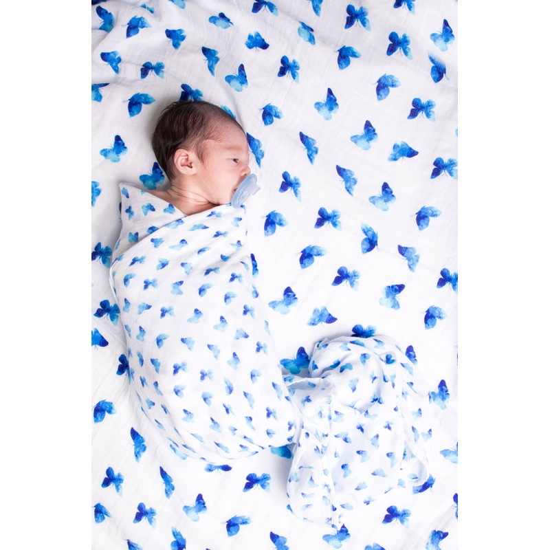 Wild Life Swaddles, Certified Organic Cotton Muslin, Single Bee
