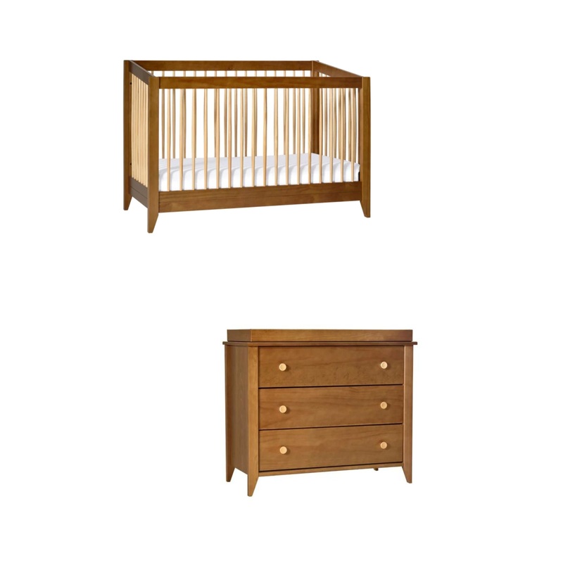 Babyletto Sprout 4-in-1 Convertible Crib and Dresser Set White