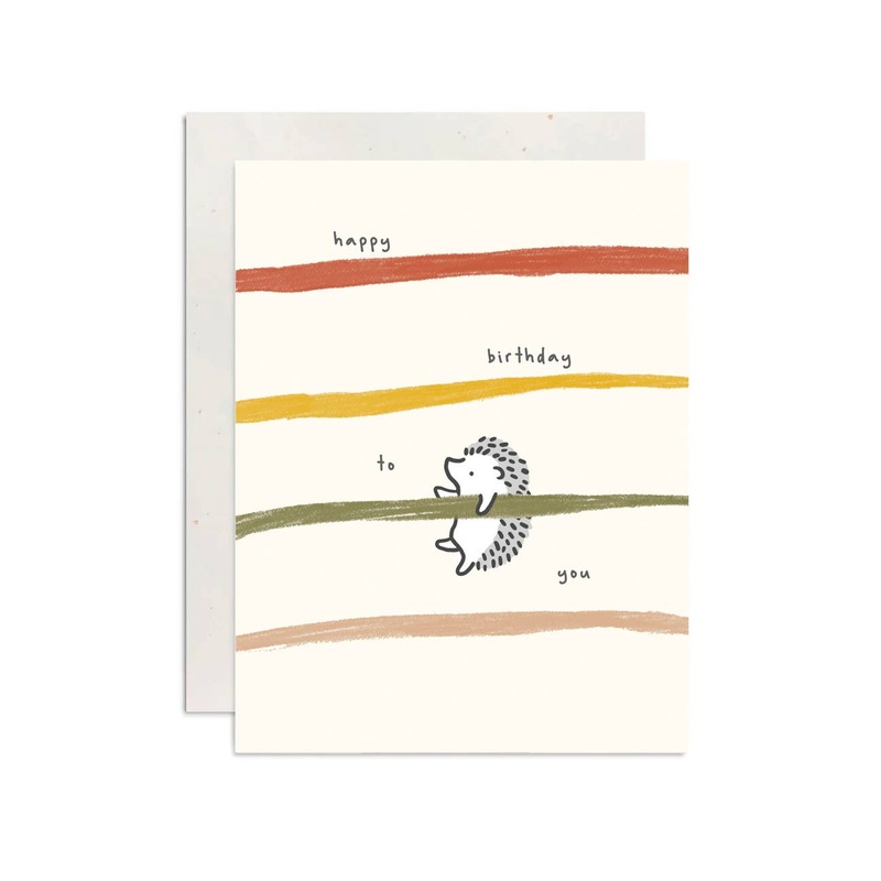 Colored Lines Birthday Card