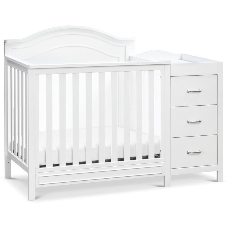 DaVinci Charlie 4-in-1 Convertible Mini Crib & Changer White