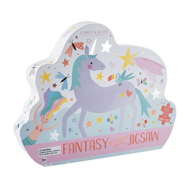 Fantasy 80pc ” Butterfly”  Shaped Jigsaw with Shaped Box