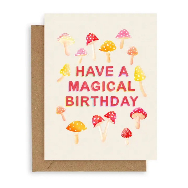 Magic Mushrooms Birthday Card