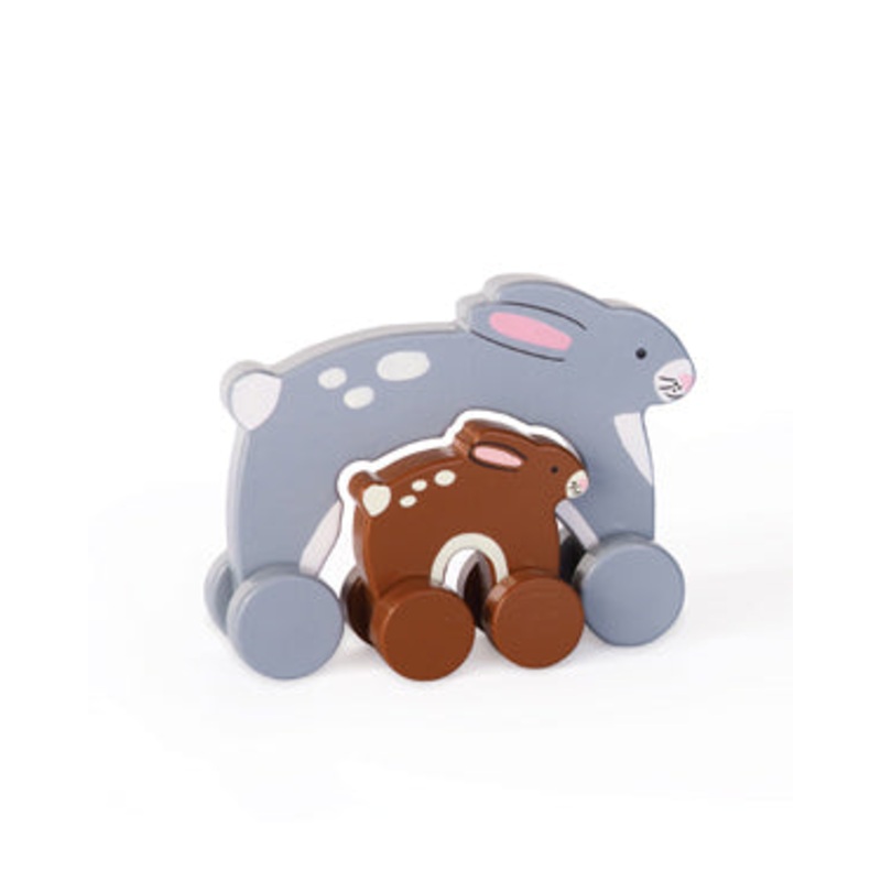 Rabbit Mommy and Baby Rolling Toy