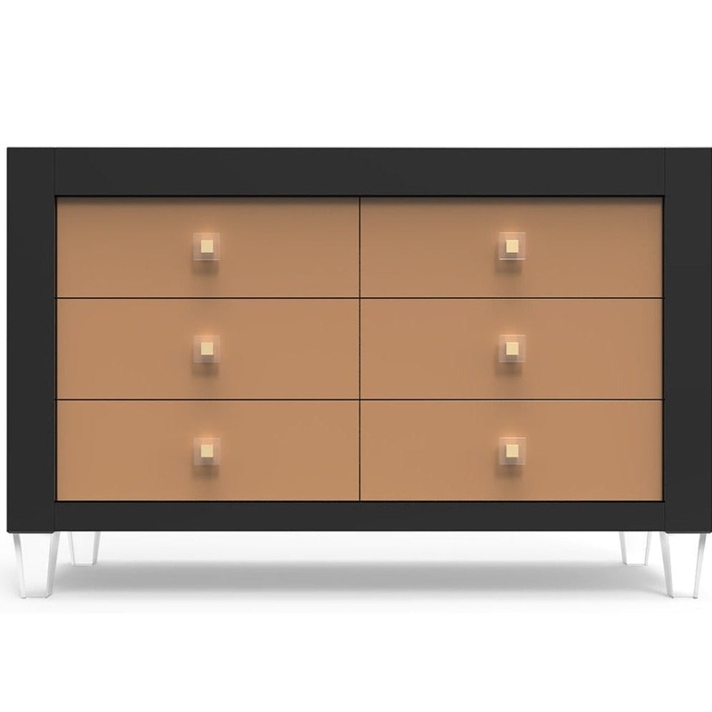 Romina Millenario Double Dresser Solid Black Solid White