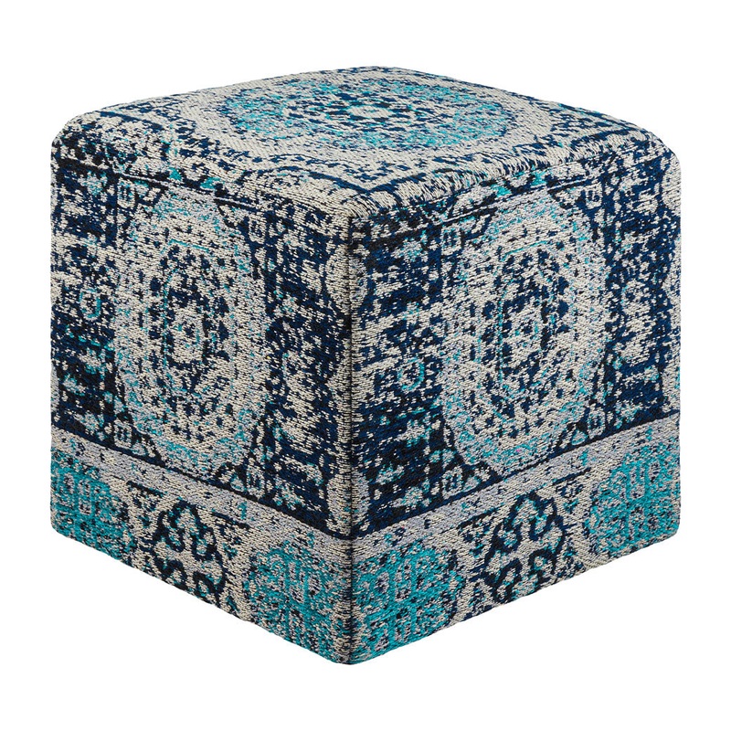Amsterdam Pouf Navy/Teal