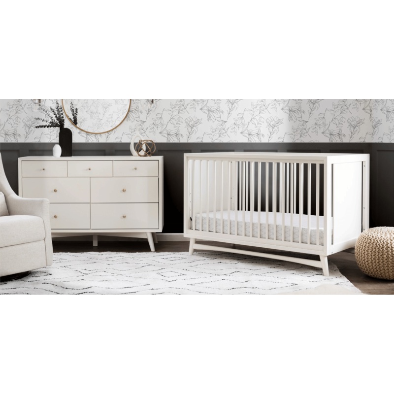 Babyletto Peggy 3-in-1 Convertible Crib and Palma Dresser Taupe